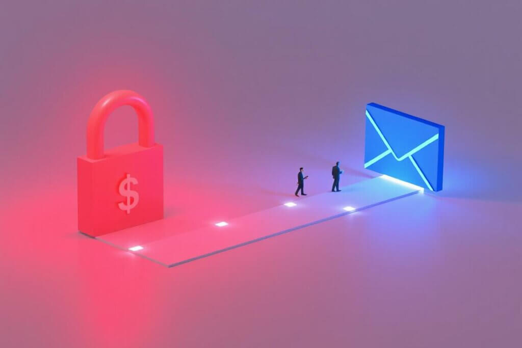 A paywall blocking social media reach while an email list entry offers a way out.