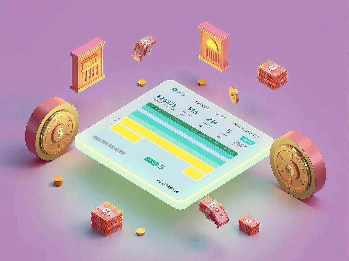 A high-tech digital spreadsheet tracking financial bonuses and unlocking bank vaults.