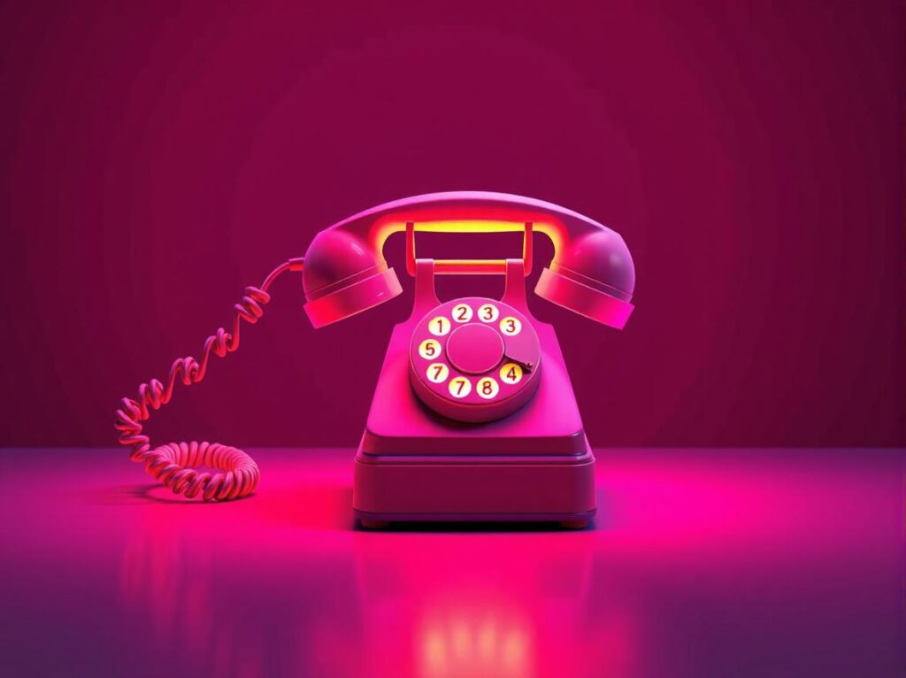 A vintage telephone.